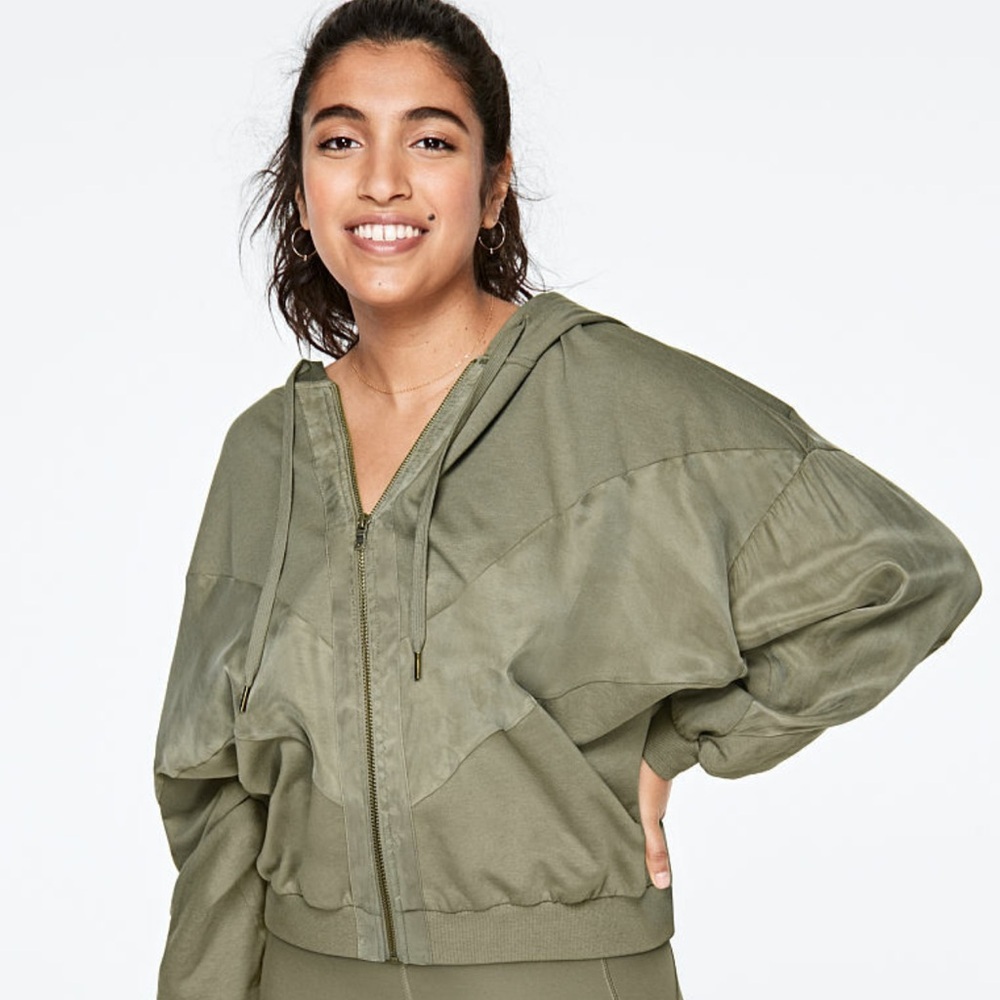 4. PINK Victoria's Secret Olive Green Hoodie π£ - Picture 1 of 8